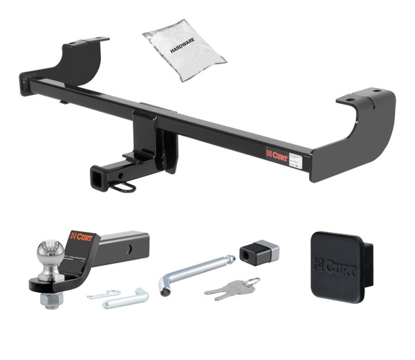 04 - 07 Scion xB -- 1.25in. CURT Trailer Hitch + Ball Mount + Cover + Lock Kit by CURT HWA2246 - CURT