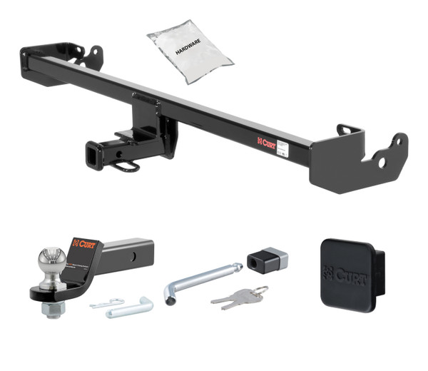 11 - 14 Smart SMART -- 1.25in. CURT Trailer Hitch + Ball Mount + Cover + Lock Kit by CURT HWA2249 - CURT