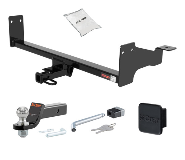 07 - 10 Chrysler Sebring Sedan 1.25in. CURT Trailer Hitch + Ball Mount + Cover + Lock Kit by CURT HWA647 - CURT