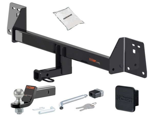 16 - 22 Toyota Prius -- 1.25in. CURT Trailer Hitch + Ball Mount + Cover + Lock Kit by CURT HWA2413 - CURT