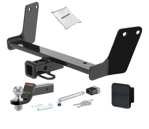 04 - 08 Audi S4  Excluding convertible 1.25in. CURT Trailer Hitch + Ball Mount + Cover + Lock Kit by CURT HWA71 - CURT