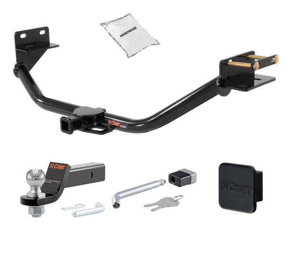 13 - 18 Hyundai Santa Fe Sport -- 1.25in. CURT Trailer Hitch + Ball Mount + Cover + Lock Kit by CURT HWA1443 - CURT