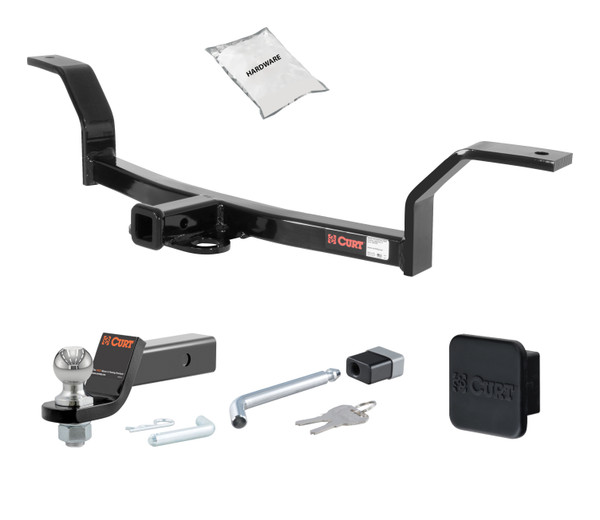 92 - 00 HONDA   Sedan 1.25in. CURT Trailer Hitch + Ball Mount + Cover + Lock Kit by CURT HWA1344 - CURT