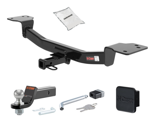 05 - 09 Hyundai Tucson -- 1.25in. CURT Trailer Hitch + Ball Mount + Cover + Lock Kit by CURT HWA1461 - CURT