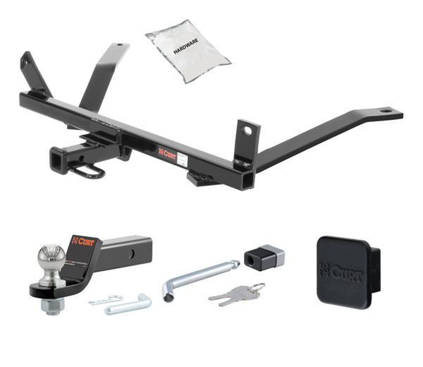 00 - 05 Chevrolet Cavalier Excluding LS Sport 1.25in. CURT Trailer Hitch + Ball Mount + Cover + Lock Kit by CURT HWA316 - CURT
