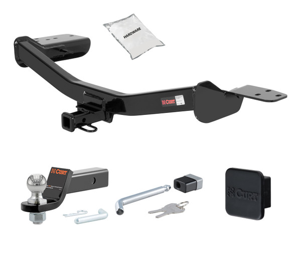 13 - 13 Infiniti EX37 -- 1.25in. CURT Trailer Hitch + Ball Mount + Cover + Lock Kit by CURT HWA1469 - CURT