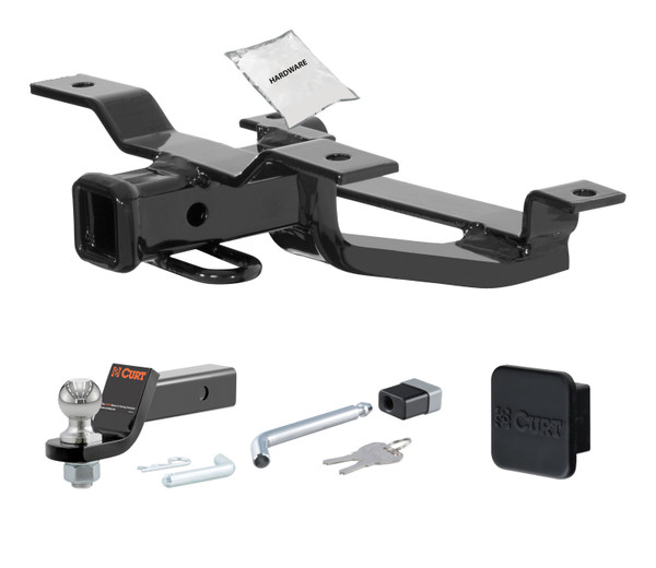 88 - 92 Mazda MX-6 -- 1.25in. CURT Trailer Hitch + Ball Mount + Cover + Lock Kit by CURT HWA1817 - CURT