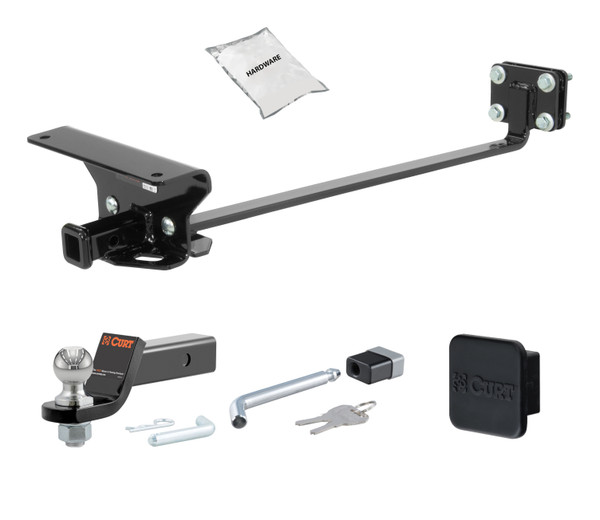 08 - 13 Mercedes-Benz C63 AMG -- 1.25in. CURT Trailer Hitch + Ball Mount + Cover + Lock Kit by CURT HWA1834 - CURT