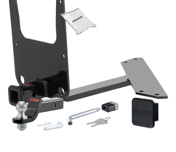 99 - 02 Mercedes-Benz E55 AMG Sedan and wagon 1.25in. CURT Trailer Hitch + Ball Mount + Cover + Lock Kit by CURT HWA1858 - CURT