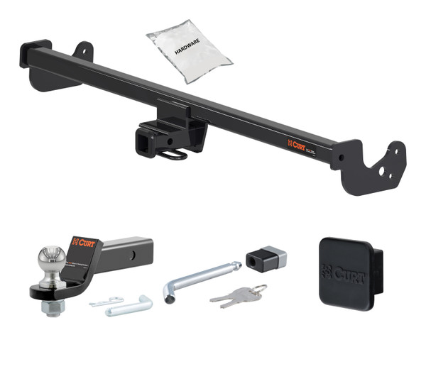 07 - 19 Toyota Yaris Hatchback 1.25in. CURT Trailer Hitch + Ball Mount + Cover + Lock Kit by CURT HWA2461 - CURT