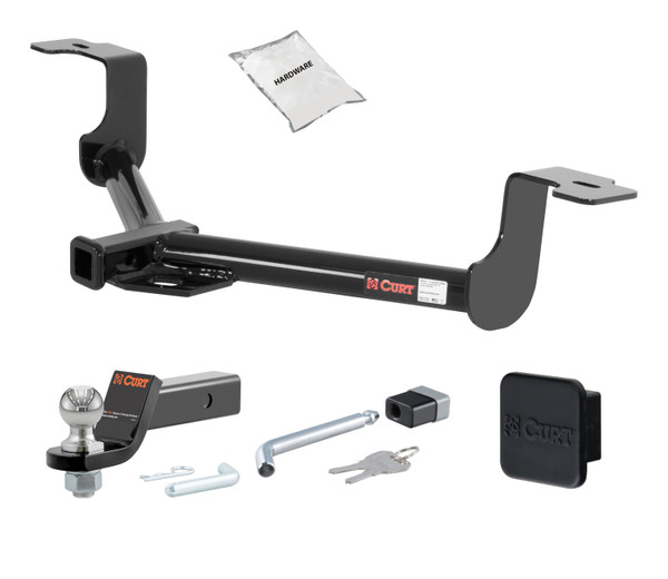 09 - 14 Acura TL -- 1.25in. CURT Trailer Hitch + Ball Mount + Cover + Lock Kit by CURT HWA20 - CURT