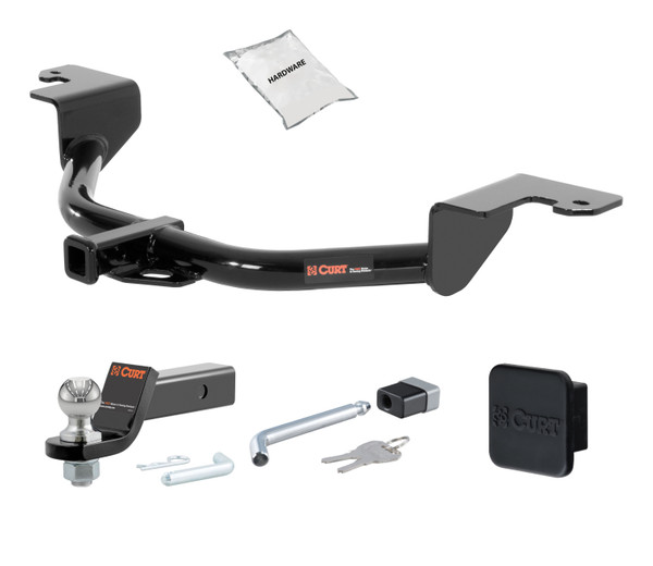 10 - 14 HONDA Insight -- 1.25in. CURT Trailer Hitch + Ball Mount + Cover + Lock Kit by CURT HWA1369 - CURT