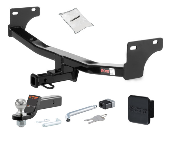 17 - 17 JEEP Compass Built in USA 1.25in. CURT Trailer Hitch + Ball Mount + Cover + Lock Kit by CURT HWA1544 - CURT