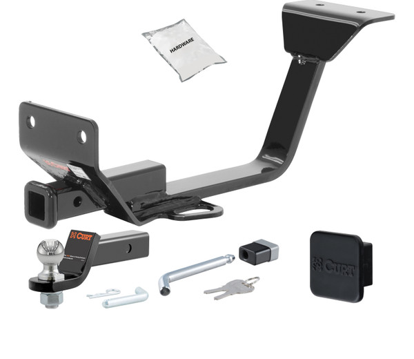 07 - 10 JEEP Grand Cherokee SRT8 1.25in. CURT Trailer Hitch + Ball Mount + Cover + Lock Kit by CURT HWA1556 - CURT