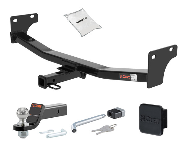 07 - 10 JEEP Patriot -- 1.25in. CURT Trailer Hitch + Ball Mount + Cover + Lock Kit by CURT HWA1569 - CURT