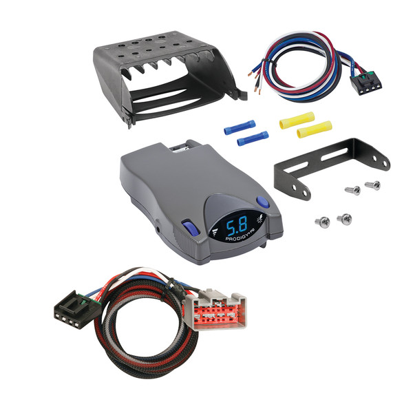 2009-2014 Ford E-150 Econoline Tekonsha Prodigy P2 Proportional Brake Controller for Trailers with 1 to 4 Axles Gray 90885 - Tekonsha
