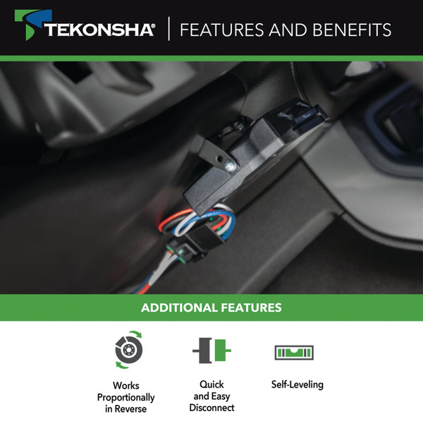 2012-2019 Lincoln MKT Tekonsha BRAKE-EVN Proportional Brake Controller for Trailers with 1 to 4 Axles Black 8508220