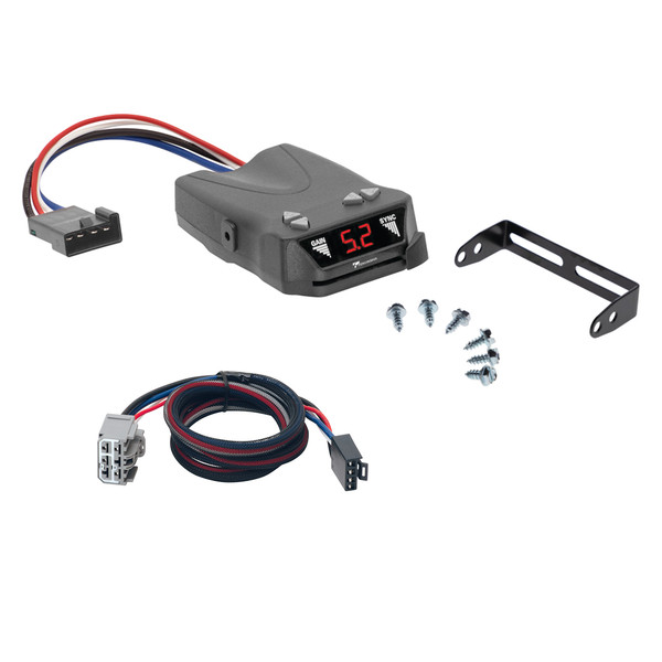 2017-2017 GMC Acadia Limited Tekonsha Brakeman IV Time Delay Brake Controller for Trailers with 1 to 4 Axles Black 8507120 - Tekonsha