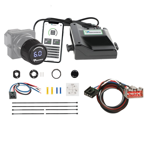 2009-2014 Ford E-150 Econoline Tekonsha Prodigy iD Smart Phone Configured Brake Controller for Trailers with 1 to 4 Axles Black 90920 - Tekonsha