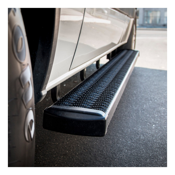 LUVERNE Grip Step 7" x 78" Black Aluminum Running Boards, Select Chevrolet, GMC 415078-400713