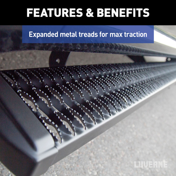 LUVERNE Grip Step 7" x 125" Aluminum W2W Running Boards, Select Silverado, Sierra HD 415125-401449