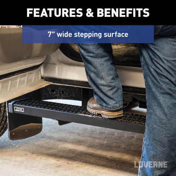 LUVERNE Grip Step 7" x 125" Aluminum W2W Running Boards, Select Silverado, Sierra HD 415125-401449
