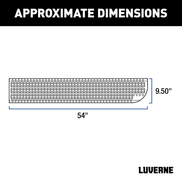 LUVERNE Grip Step XL 9-1/2" x 54" Steel Passenger Running Board, Select Ford E-Transit 495154-401817
