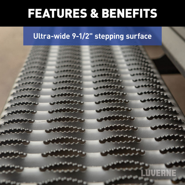 LUVERNE Grip Step XL 9-1/2" x 54" Steel Passenger Running Board, Select Ford E-Transit 495154-401817