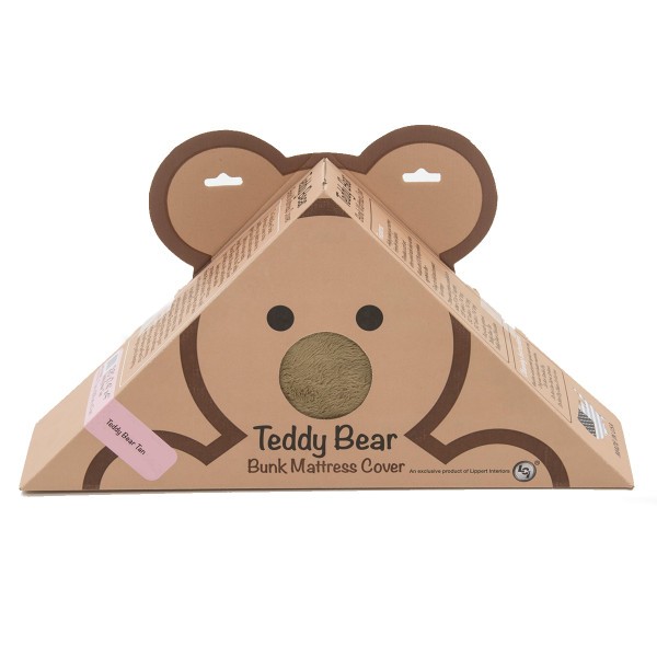 Teddy Bear Bunk Mat Cover - 32" x 74" x 3" (Tan) - Lippert