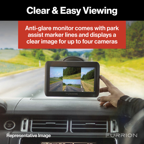 Furrion Vision S RV Backup Camera System with 5" Monitor - Rear Camera & LED Marker Light #FOS05TASM
