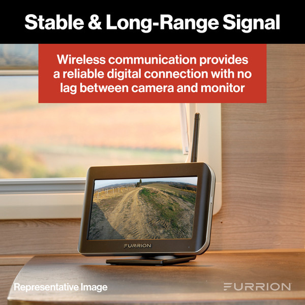 Furrion Vision S RV Backup Camera System with 5" Monitor - Rear Camera & LED Marker Light #FOS05TASM