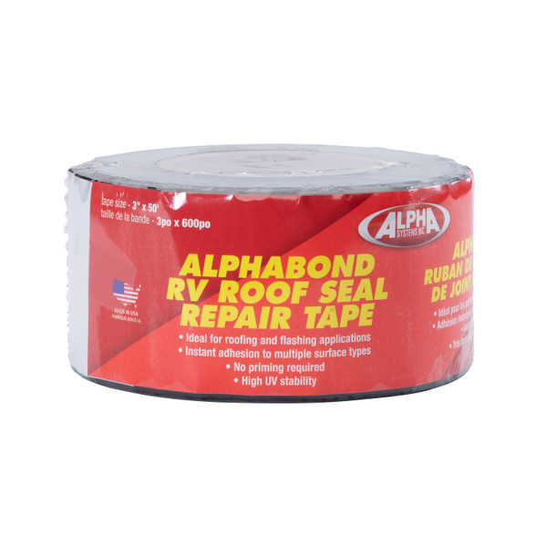 Alpha Systems ALPHABOND TPO Tape 3" x 50', Black - Alpha Systems