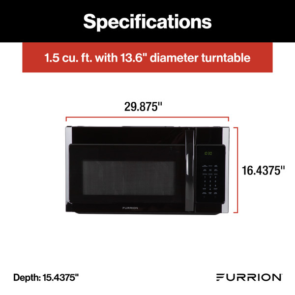 Furrion Over-The-Range Convection RV Microwave Oven - 1.5 cu. ft., Black #FMCM15A-BL