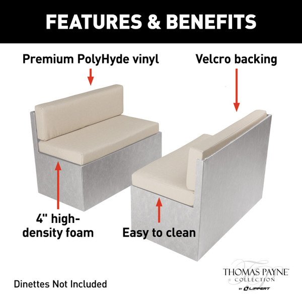 Thomas Payne RV Dinette Cushions - 44" Altoona #2021100501