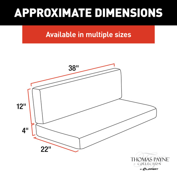 Thomas Payne RV Dinette Cushions - 38" Millbrae #2021100433
