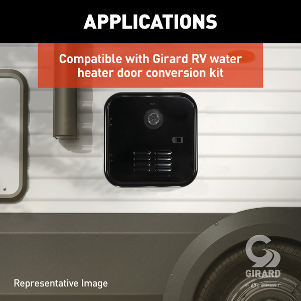 Girard RV Water Heater Door Trim Ring -Black
