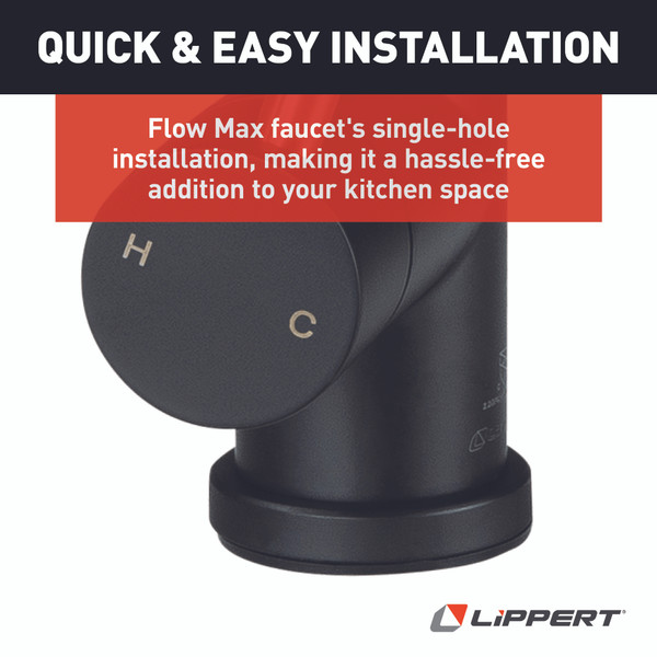 Lippert Flow Max Coiled Kitchen Faucet - Stainless Steel #719323