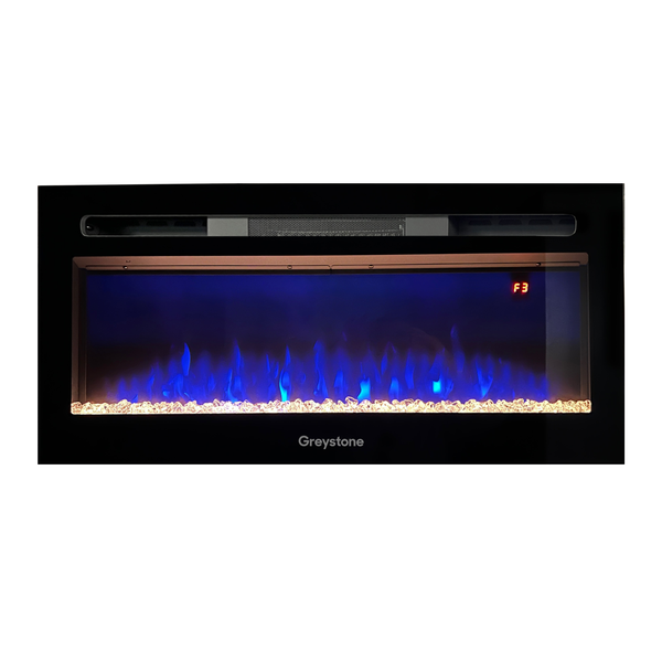 Greystone 3-Color Crystal LED Fireplace - 36" with Remote #F36-18A