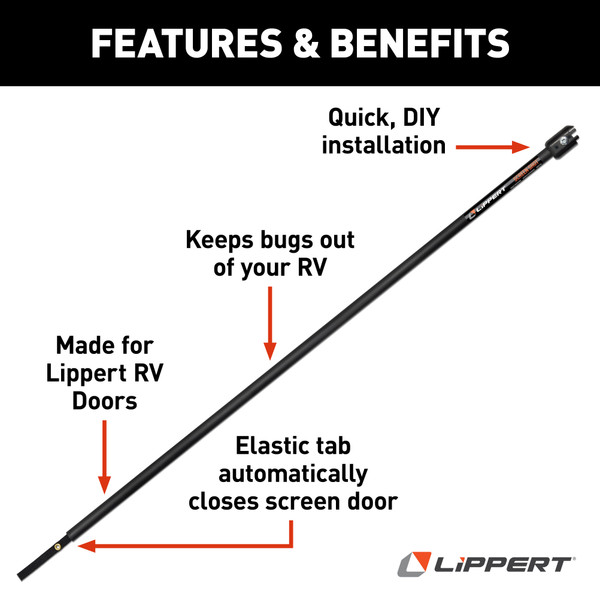 Lippert Screen Shot Automatic RV Screen Door Closer - 28" #730814