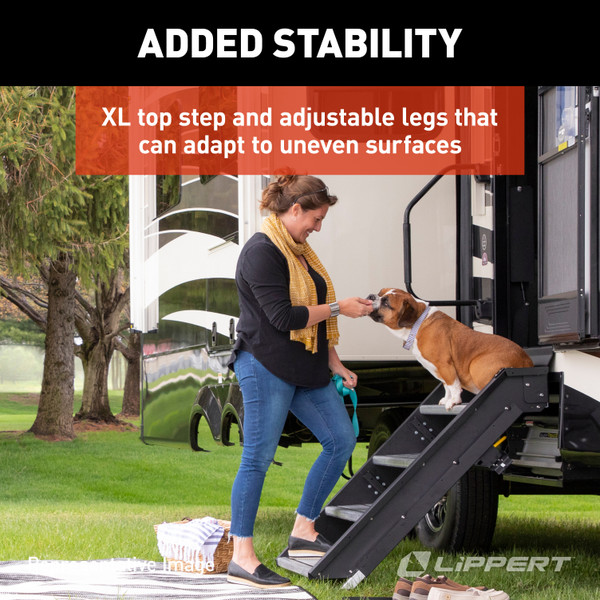 Lippert Solid Step Premium RV Steps - 30" Quad