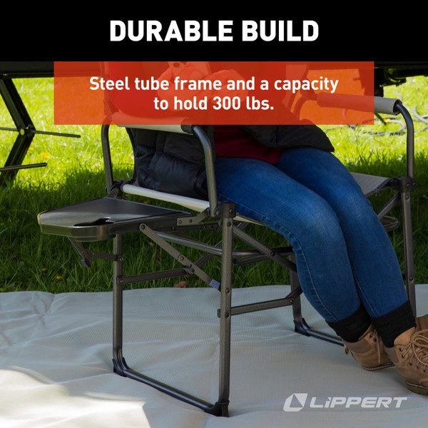 Lippert Scout XL Director Chair with Side Table - Sand