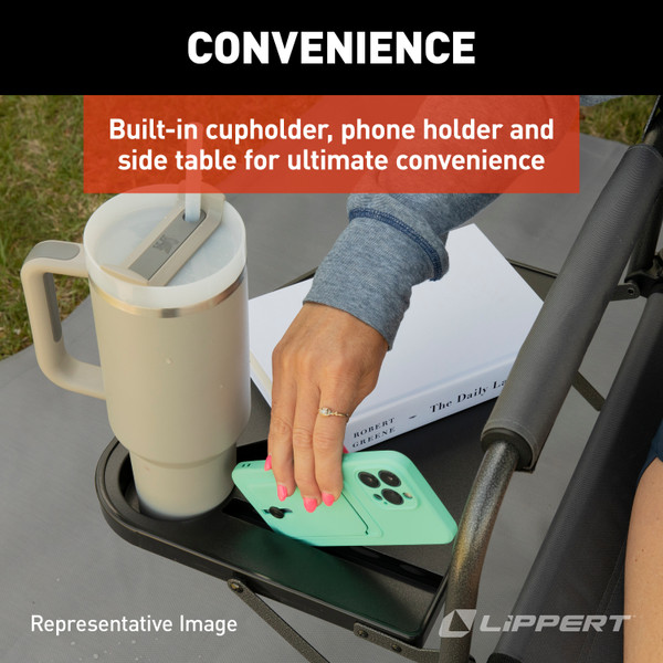 Lippert Scout XL Director Chair with Side Table - Sand