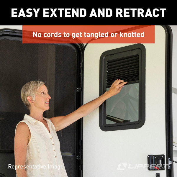 Lippert Thin Shade Ready RV Window Shade for Prepped Lippert Entry Doors #786037