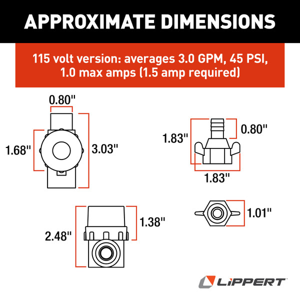 Lippert Flow Max Screen Filter & Connectors for RV Water Pump
