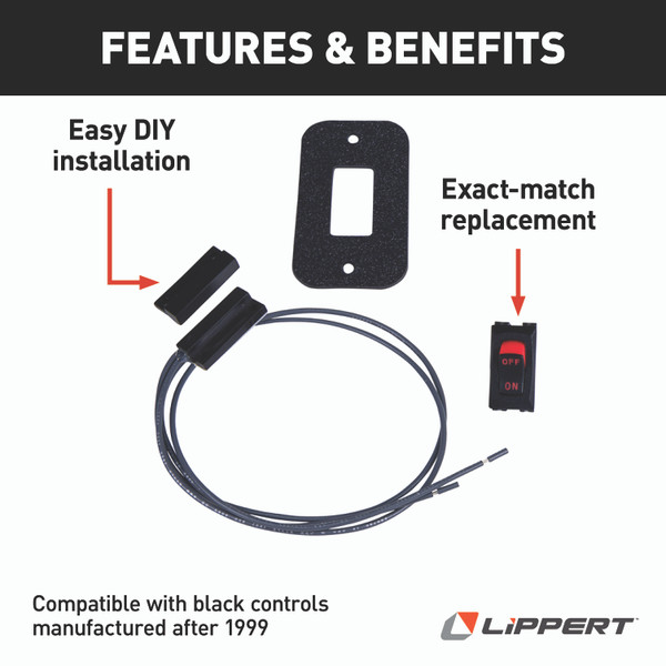 LIPPERT Kwikee Door Switch - Black