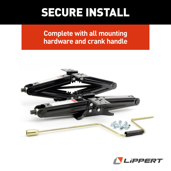 Lippert Manual RV Scissor Jack Kit - 24" 5,000 lbs. 2-Pack #285326