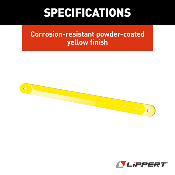 Lippert Replacement Power Stabilizer Support Arm - 19.3" Yellow #1134122
