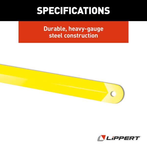 Lippert Replacement Power Stabilizer Support Arm - 19.3" Yellow #1134122