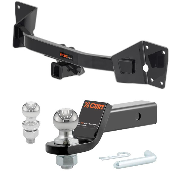 2020-2025 Cadillac XT6 All CURT Class 3 Trailer Hitch, 2" Receiver + 2" Ball + 1-7/8" Ball Kit - CURT