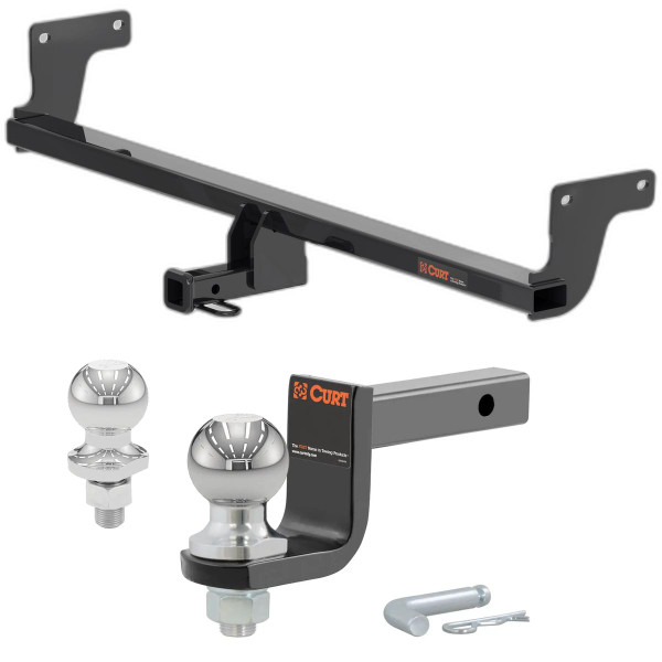 2020-2025 Kia Soul Excluding center exhaust Class 1 Trailer Hitch, 1-1/4" Receiver + 2" Ball + 1-7/8" Ball Kit - CURT